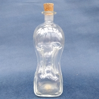 antik klukflaske snapseflaske gammel flaske genbrug klart glas
